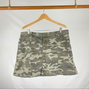 Camo Army Fatigue Mini Skirt